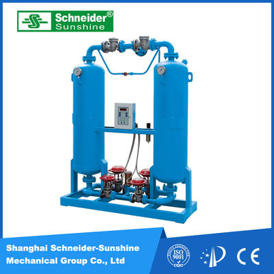 China Blue Adsorption Compressed Air Dryer Low Dew Point 234cm × 90cm × 253cm supplier
