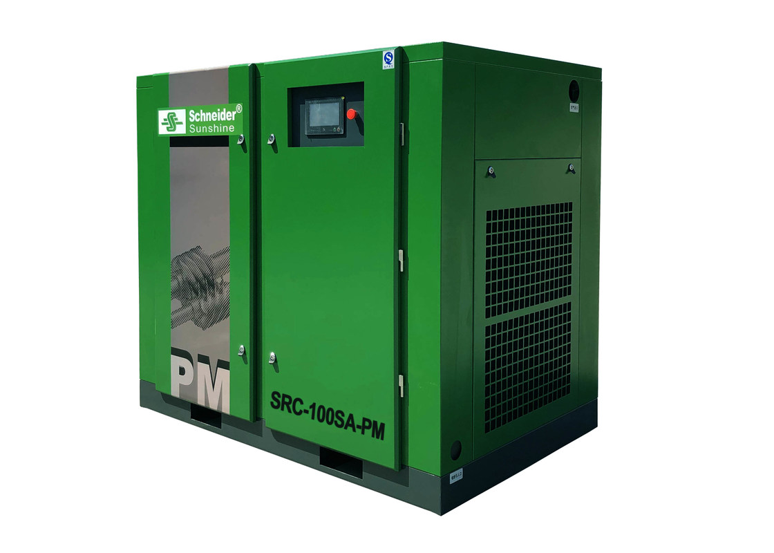 Air Cooling 75 kW VFD Air Compressor , Energy Efficient Screw Drive Air