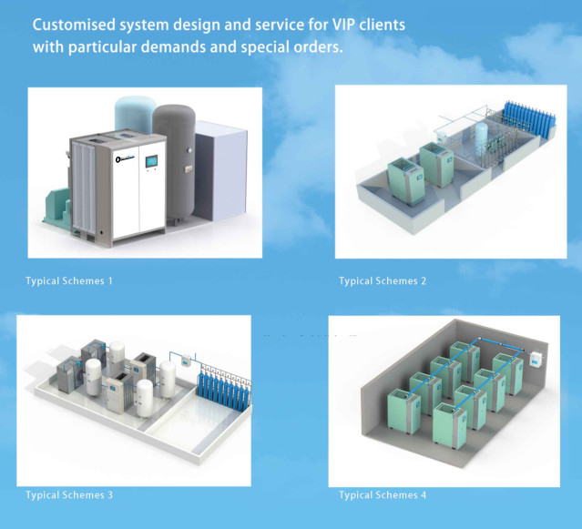 756kg PSA basó el generador del oxígeno, generador 25m3/h 5 del oxígeno de Beaconmedaes